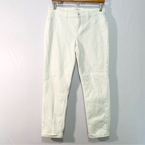 Lila Ryan Women's White Jeans Size 29 Denim Stretch Minimalist Quiet Luxury‎